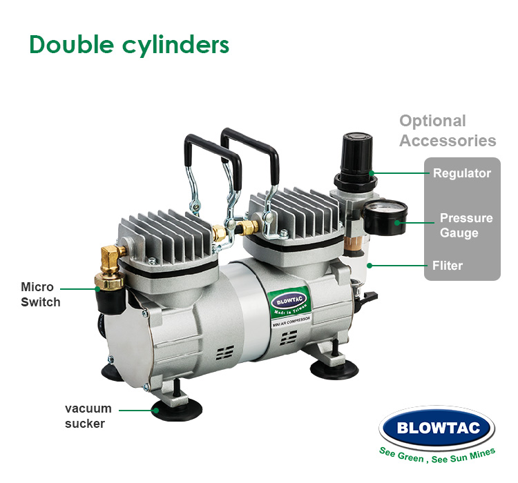 Double cylinders with tank