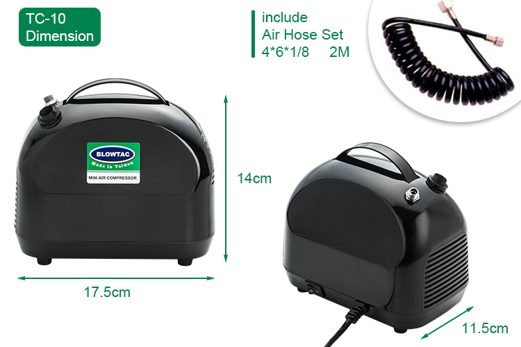 Mini Compresor de Aire Dimension_TC-10A